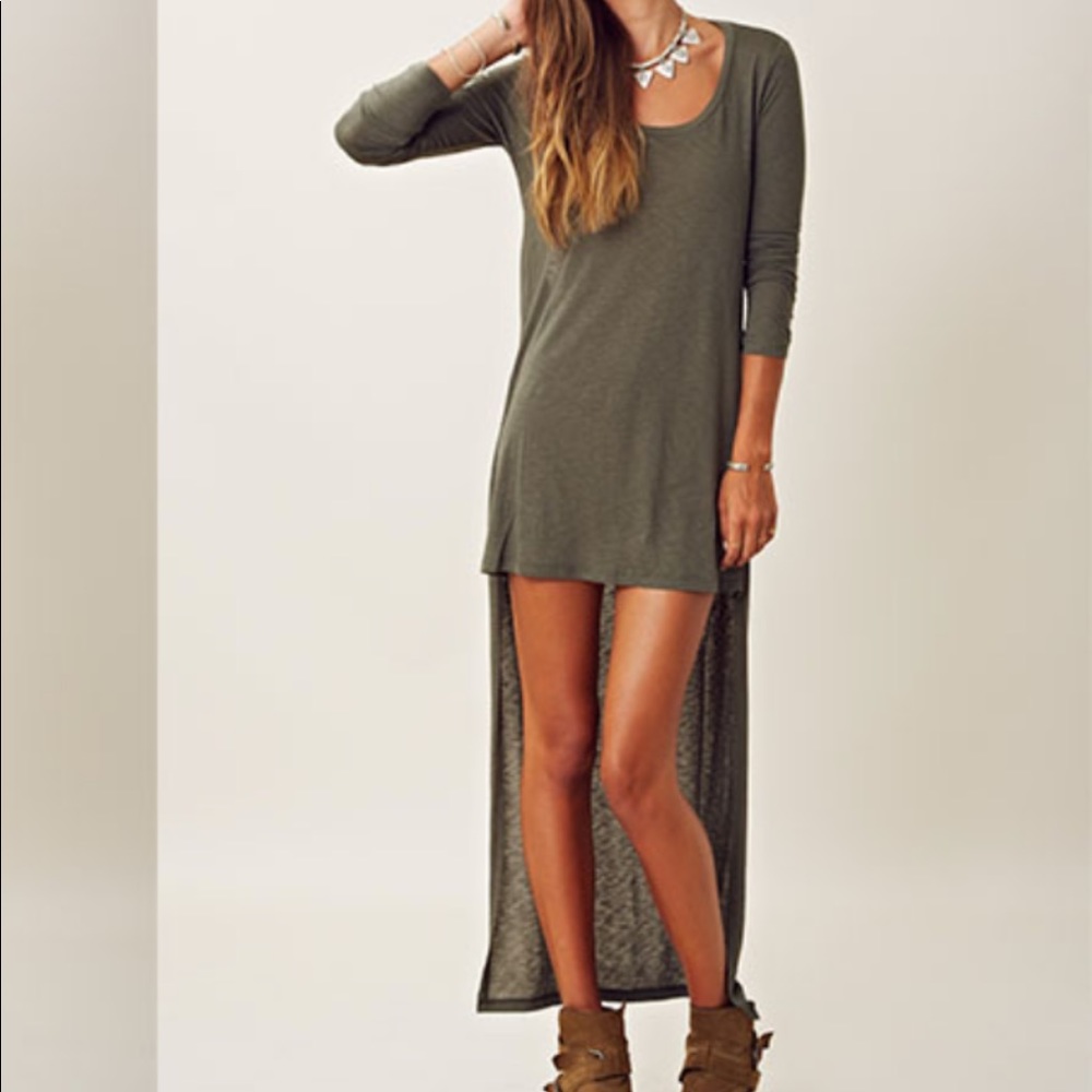 Planet Blue Green Open Back High slow Dress